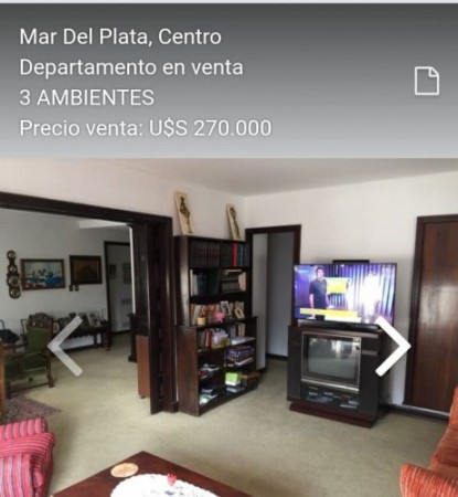 Departamento 3 Ambientes CENTRO