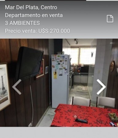 Departamento 3 Ambientes CENTRO